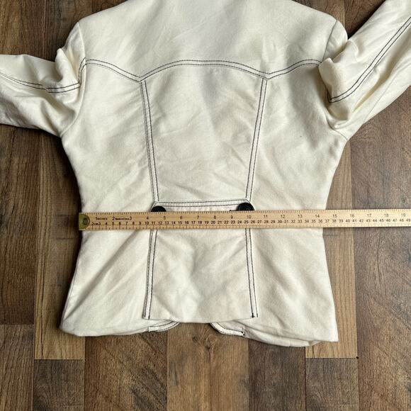 Vintage Y2K Bebe Jacket Women's Size 8 White Military Party 4288 - Picture 11 of 13